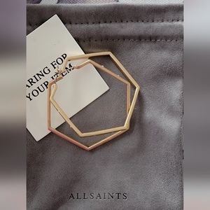 All Saints gold hoop earrings